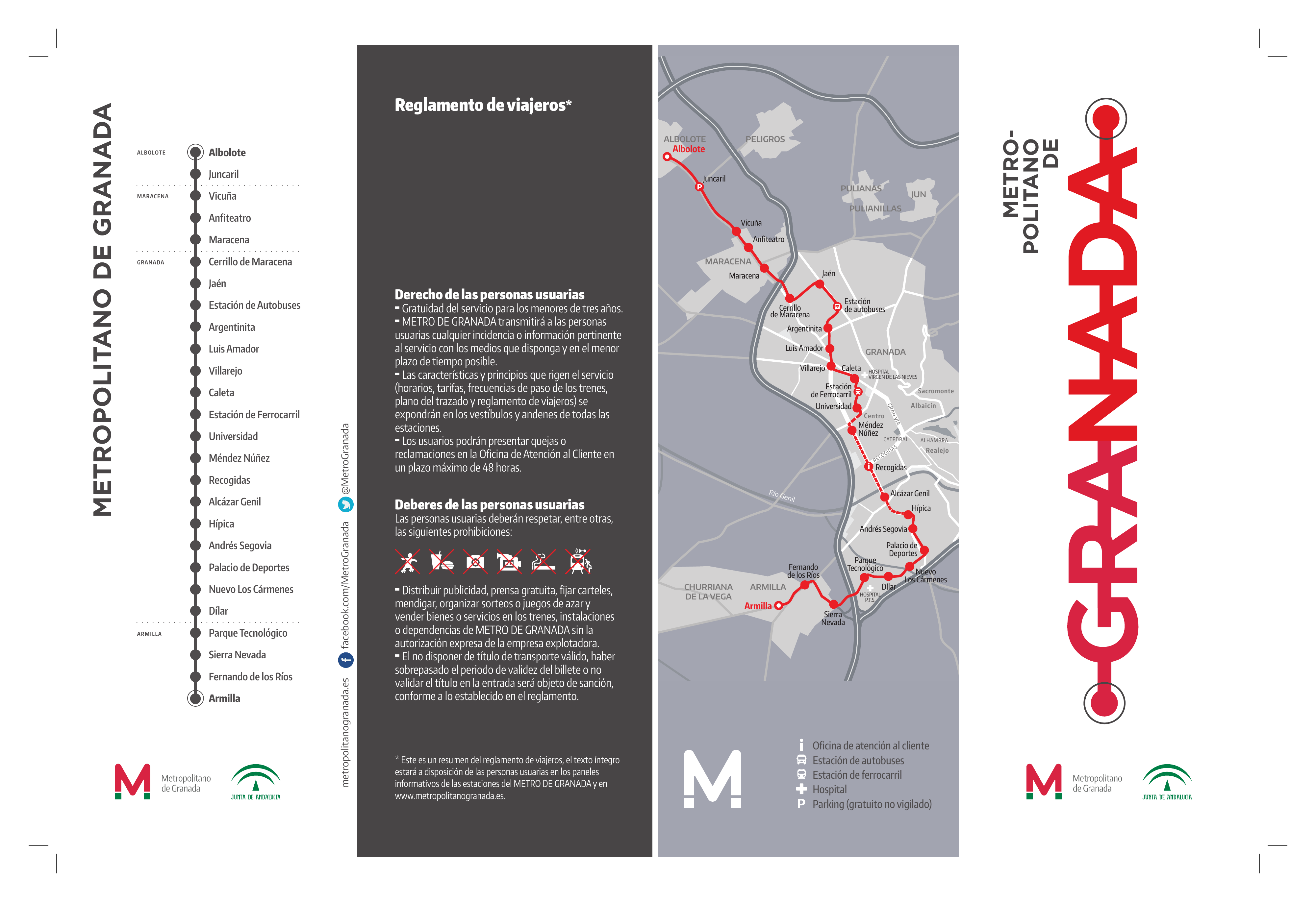 Plano de metro de Granada